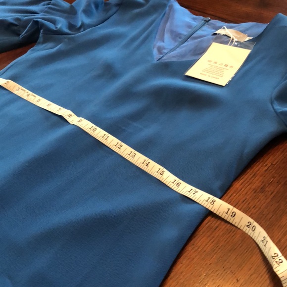 NWT Blue Ruffle sleeve Dress - Picture 11 of 14